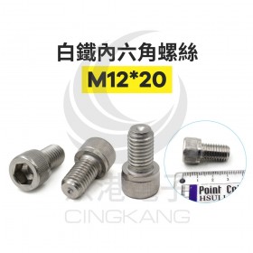 白鐵內六角螺絲 M12*20