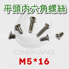 白鐵杯頭內六角螺絲 M5*16 (10pcs/包)