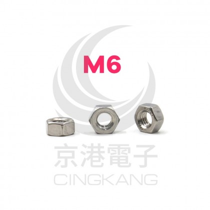 白鐵螺母 M6 (10*5t) (10pcs/包)