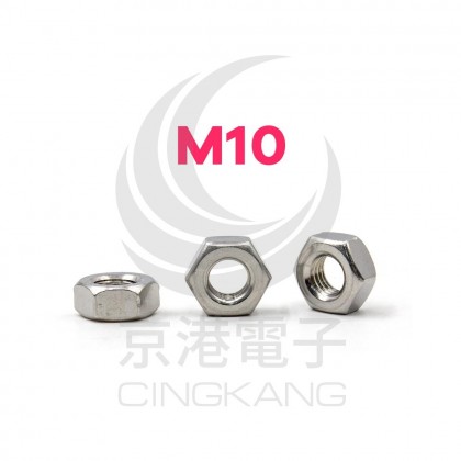 白鐵螺母 M10*17*8 (10pcs/包)