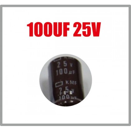 黑金剛電容 100UF 25V 6*11 (10顆入)