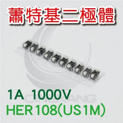 蕭特基二極體 HER108(US1M) 1A/1000V (10PCS/包)