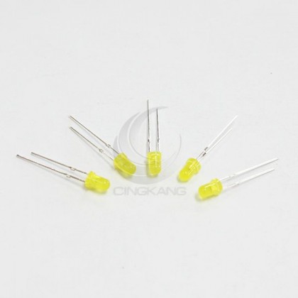 LED燈珠3mm-黃色發黃光 1.8~2.2V(10pcs/包)