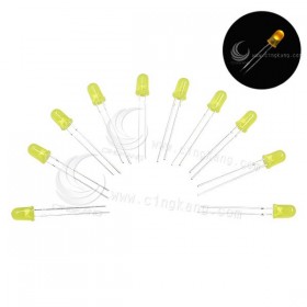 LED發光5mm-黃色發黃光 電壓約於:1.8-2V (10PCS/入)