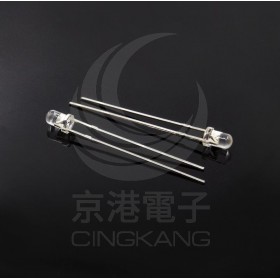 3mm 高亮度LED 透明發暖白光 3.0-3.4V (10PCS/包)