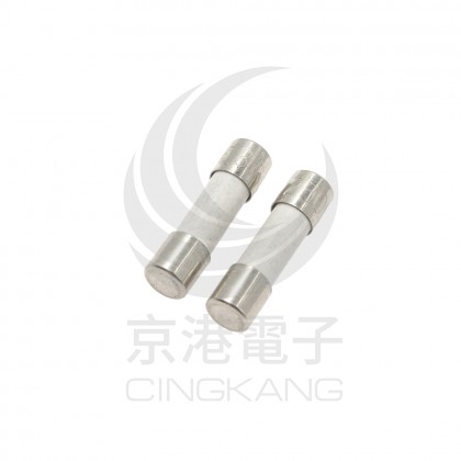 20mm  6.3A 250V 陶瓷保險絲管 鐵頭 快熔(5入)