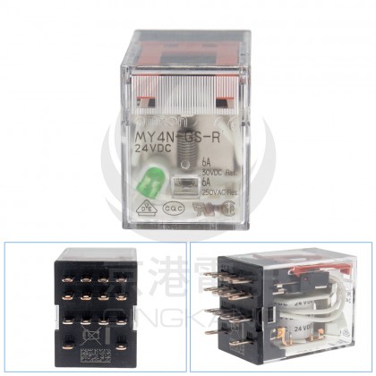 OMRON  MY4N-GS-R 24VDC 6A30VDC 14PIN 繼電器