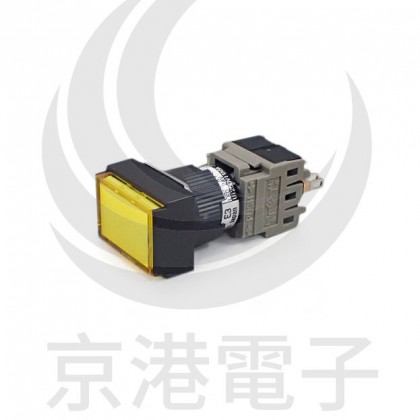 AH164-TLY11E3 富士 16ψLED長方型按鈕 復歸 1A1B 24V/黃