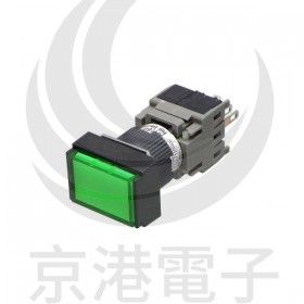 AH164-TLG11E3 富士 16ψLED長方型按鈕 復歸 1A1B 24V/綠