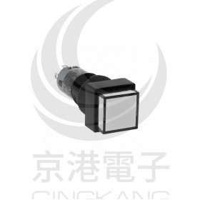 IDEC 12mm正方型照光復歸-白 2.2V 1C