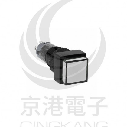 IDEC 12mm正方型照光復歸-白 2.2V 1C