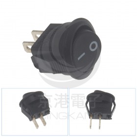 2P 15ψ迷你圓形洛可黑色 (3A250VAC/5A125VAC)