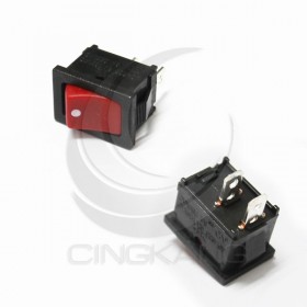 2P2段 ON-OFF 船形開關 (紅色) 3A 250VAC / 6A 125VAC