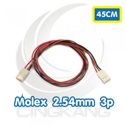 Molex 2.54mm 3P 雙頭母頭連接器帶線 40CM