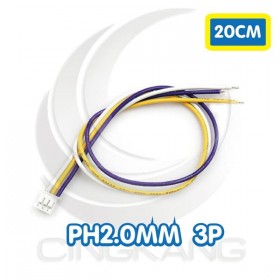 PH2.0mm 3P 單頭母頭連接器帶線 20CM