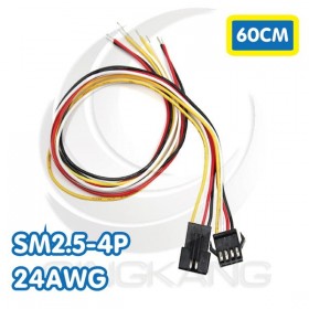 SM2.5-4P 對插連接線 總長60cm 24AWG 一組(公VS母)