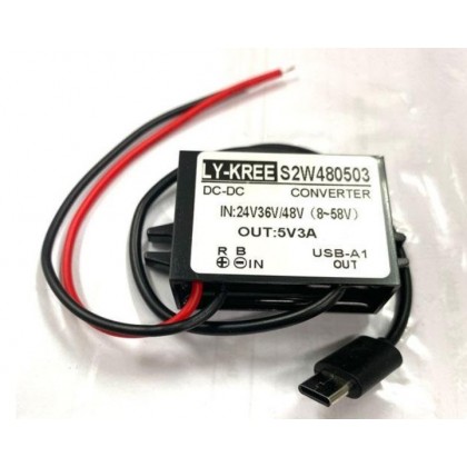 KREE S2W480503 DC-DC 降壓模塊 24v/36V/48V 轉5V3A單線Type-C接口輸出
