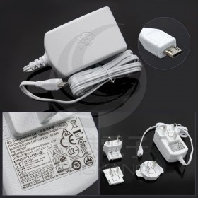 Raspberry Pi3 樹莓派英國原廠 2.5A 5.1V 電源供應器附萬國轉接頭