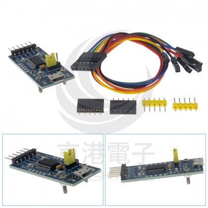 FTDI FT232RL USB UART 模組 USB TTL  6腳接口 micro 接口