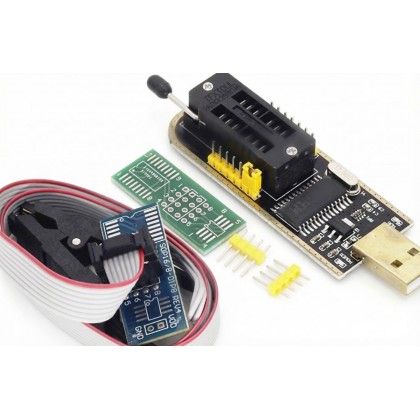 CH341A編程器 USB BIOS EEPROM 24/25系列燒錄器 燒錄器+SOP8 夾子