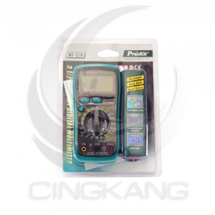 prosKit 寶工 MT-1210 3 1/2經濟款數位電錶 附晶體測試.背光