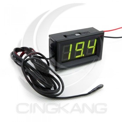 0.56三位元LED數位溫度錶頭(熱敏)-黑殼黃綠光