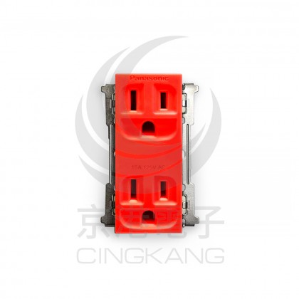 國際牌 Panasionic WNF 15123RK 鐵片埋入式 雙插座接地 紅色