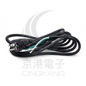 T型插頭單頭電源線 300V 3*14AWG 3M 外剝8cm芯線半剝1cm(符合安規)