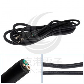 美式單頭AC電源線 5M 300V 3*14AWG 尾平切 (符合安規)