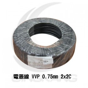 電源線VVF 0.75mm2*2C 耐壓7A  1米