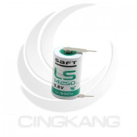 SAFT LS 14250 鋰電池 3.6V PLC電池 CNC電池 (一次性) 帶焊腳