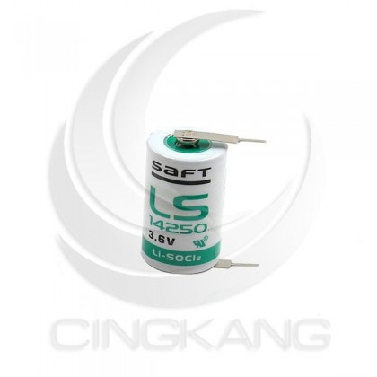SAFT LS 14250 鋰電池 3.6V PLC電池 CNC電池 (一次性) 帶焊腳