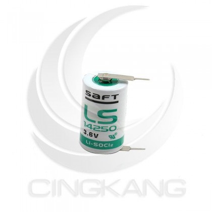 法國 SAFT LS 14250 鋰電池 3.6V PLC電池 CNC電池 (一次性) 帶焊腳 