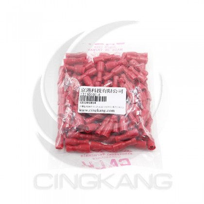 子彈型母端子 F1.25-A (22-18AWG) 佳力牌 (100PCS/包)