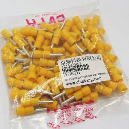 針型絕緣端子 PIN5.5AF (12-10AWG) 佳力牌 (100PCS/包)