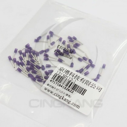 歐式端子 ET0.25-8 (26AWG) 紫色 KSS(100入)