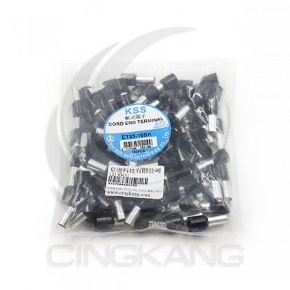 歐式端子 ET25-16BK (4AWG) 黑色 KSS (100PCS/入)