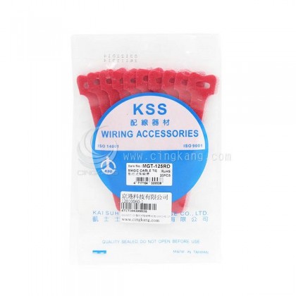 KSS MGT-125RD 黏扣式紮線帶(紅色) 12*125mm (20pcs/包)