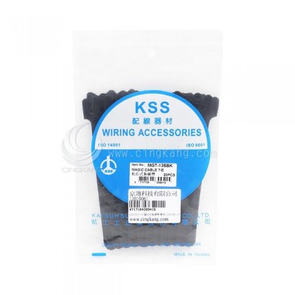 KSS MGT-135BK 黏扣式紮線帶(黑色) 12*135mm (20pcs/包)