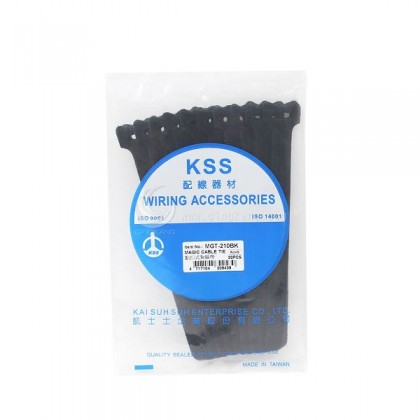 KSS MGT-210BK 黏扣式紮線帶(黑色) 16*210mm (20pcs/包)