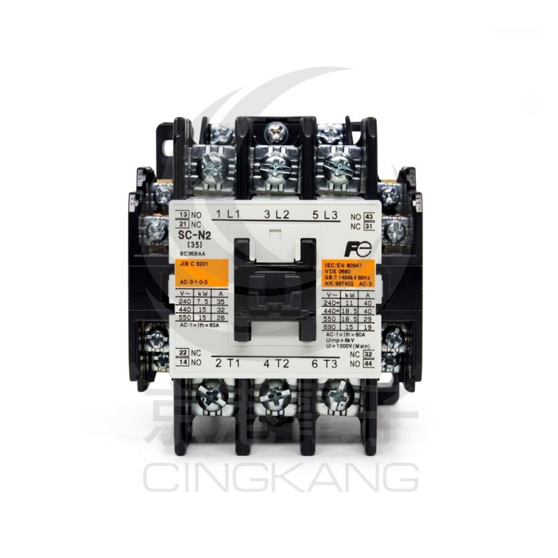 富士電磁接觸器SC-N2 220V 2A2B AC1/60A AC3/35A
