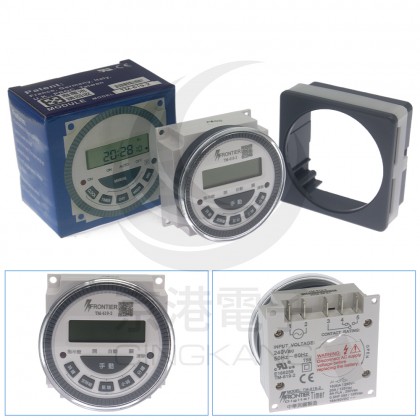 TM-619-2 FRONTIER 埋入型全功能數位定時器 AC220V AB接點含框