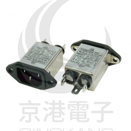 EMI FILTER YB03T1-B 3A彎角單π附插座電源濾波器