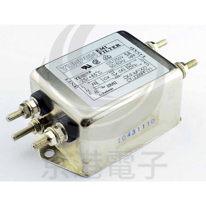 EMI FILTER YE-30T4 30A 250V單π EMI電源濾波器(鎖螺絲)