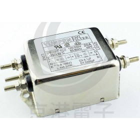 EMI FILTER YE-20T1L2 20A 250V雙π EMI電源濾波器(插腳)