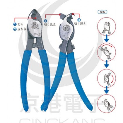 TTC多功能反轉電纜剪(帶剝線功能) KCC-22