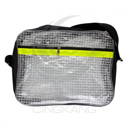 無塵室透明網狀工具袋-綠反光 (加大) 410*310*100mm
