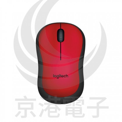 Logitech 羅技 M221 無線靜音滑鼠-紅色