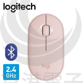 Logitech羅技 Pebble M350 鵝卵石無線滑鼠 玫瑰粉