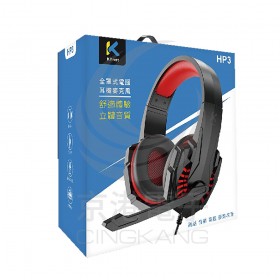 KTNET HP3 黑紅 立體聲全罩式耳機麥克風